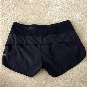 lululemon athletica speed up shorts Black Athletic Shorts with Wide Waistband